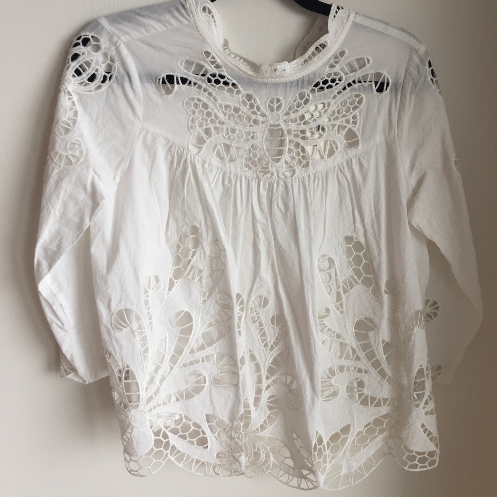 Anthropologie Harlyn Mock-Neck Top